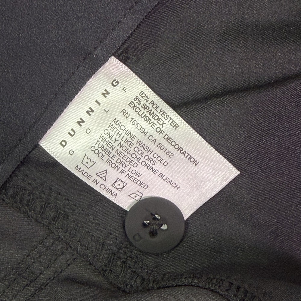 New Dunning Golf Mens Shorts 36 Black Performance Causal Textured 9" Inseam - Picture 7 of 7